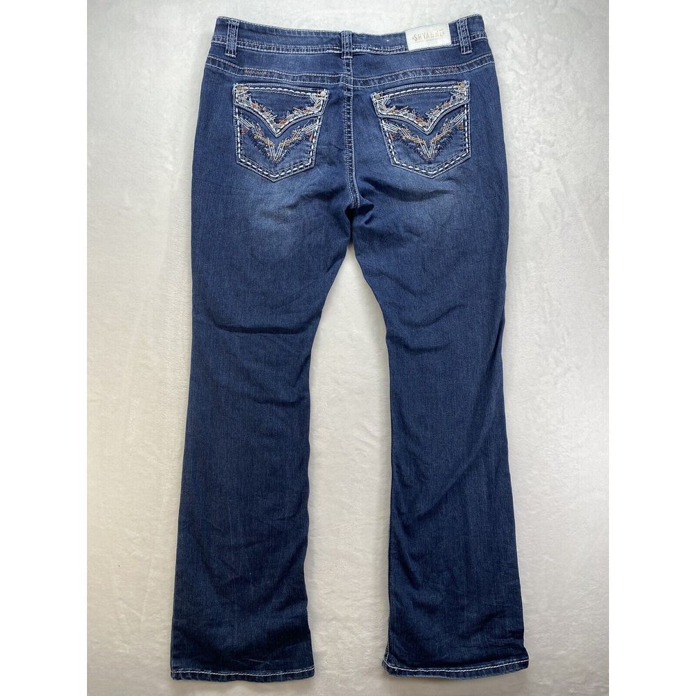 Shyanne Jeans Women's 39 Medium Wash‎ Blue Embroidered Pockets boot cut - Picture 10 of 12